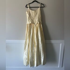 Vintage Jessica McClintock Gunne Sax Ivory Satin Ball Gown Dress | Wedding